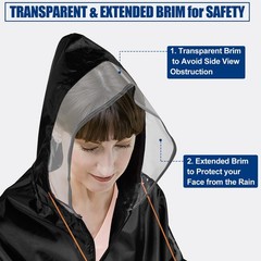 ZHOUMADE Mobility Scooter Rain Cover, 420D Oxford & EVA One Size, Black