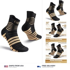 NEENCA Copper Compression Socks, Medical Ankle Support Socks for Injury Recov…
