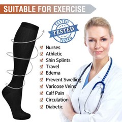 15-20 mmHg Compression Graduated Support Socks Knee Hight Men’s Women’s S/M-L/XL