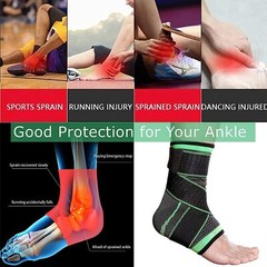 Ankle Brace Support Compression Sleeve Sprained Foot Tendon Pain Relief Wrap Gym
