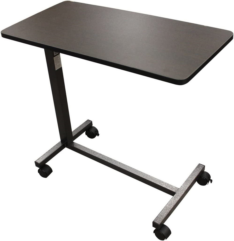 Hospital Over Bed Tray Laptop Food Rolling Medical Table Adjustable Desk