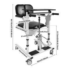 330LB Hydraulic Patient Lift Transfer Chair Mobility Elderly Aid Wheelchair Lift