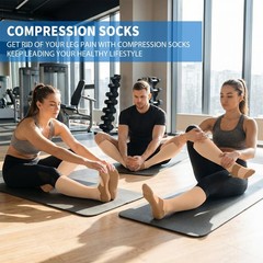 Copper Compression Socks 8 Pack for Men & Women – Knee High 15-20mmHg Support fo