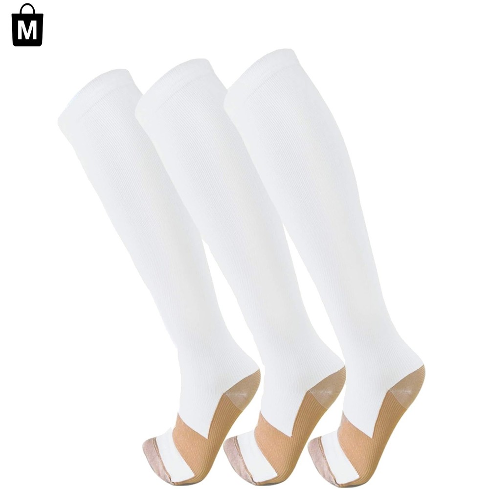 Copper Compression Socks (3 Pairs) – Unisex for Comfort & Circulation