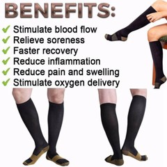 Copper Compression Socks 20-30 mmHg for Blood Circulation Women Men Full Toe Sox