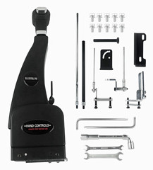 Right-Hand Hand Controls Brake & Throttle Kit Metal Black/Silver Easy Install