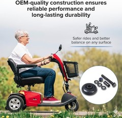 Anti-Tip Wheel Assembly for Go-Go, Pride, and Vive Mobility Scooters WHLASMB1547