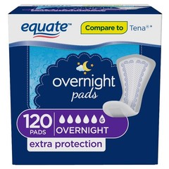 Options Women’s Incontinence Pads, Unscented, Overnight (120 Count)