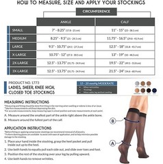 Truform Women’s 1773 15-20 Mmhg Compression Support Stockings Sheer 20 Denier