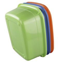 Nicesh 14 Quart Plastic Non-Slip 15″L x 11.8″W x 5.5″H, orange, blue, green