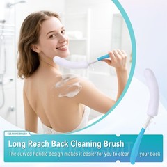 Affordable Personal Hygiene Kit: Long Handle Wiper & Curved Brush for Easy Use