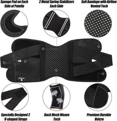 Bareform Knee Brace for Meniscus Support – Adjustable, Patella Stabilizer, Pain