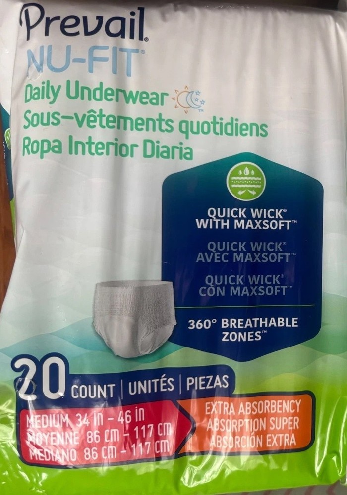 Prevail NU-FIT Daily Underwear Medium/Extra Absorbency
