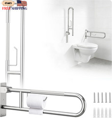 Toilet Grab Bar Support Rail 29.5 Inch, Anti-Slip Knurled Handicap Bathroom Safe