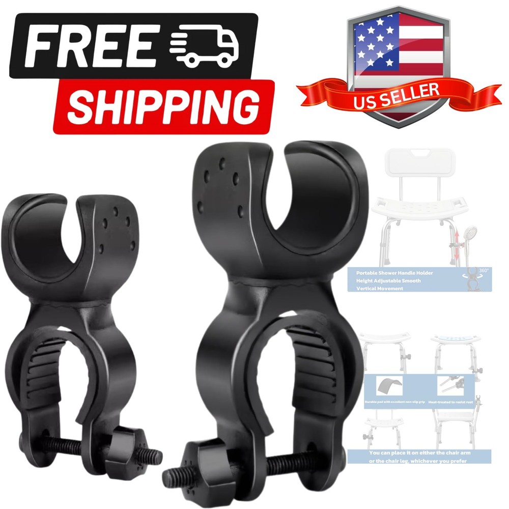 2 Pack Elderly Bath Chair Shower Head Holder – Handicap Shower Head Holder Ac…