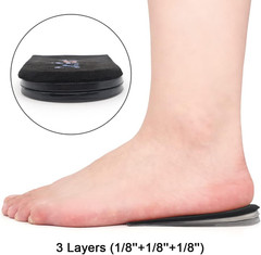 Dr.Foot Adjustable Orthopedic Heel Lift Inserts, Height Increase Insole for Leg