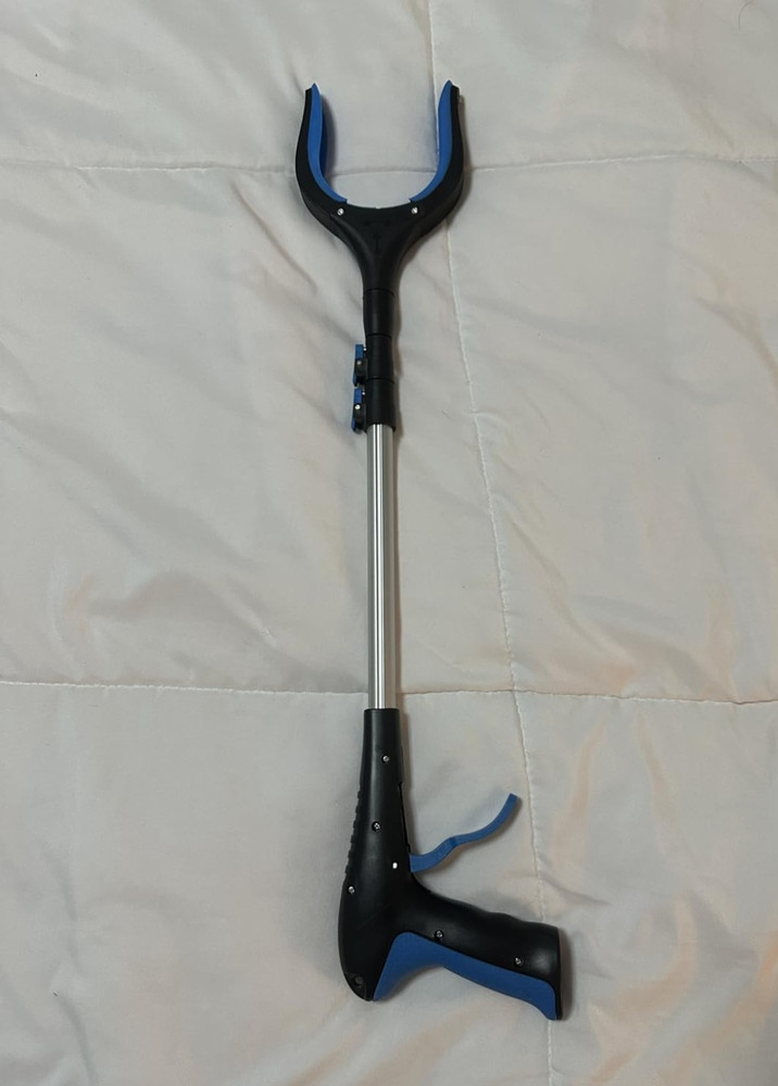 Telescopic Grabber Reacher Tool 23-41in Adjustable Trash Picker Claw Blue USANew