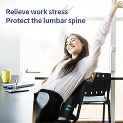 Lumbar Support Pillow for Office Chair, Car Lower Back A-black