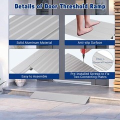 1″2″3″4″5″ Door Threshold Ramp Adjustable Aluminum Threshold for Exterior Doors