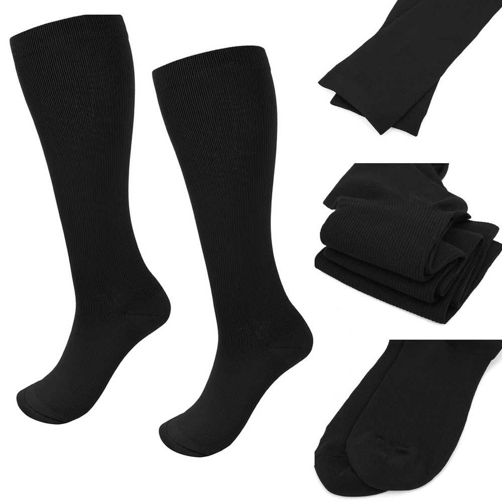 Women & Men Compression Socks Circulation 15-20 mmHg Athletic Running Hiking