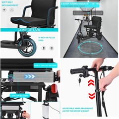 Portable Double Motor 700W 3-Wheels Folding Electric Power Mobility Scooter