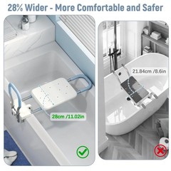 Shower Chair with Bathtub Handrail,Up to 400lbs Capacity