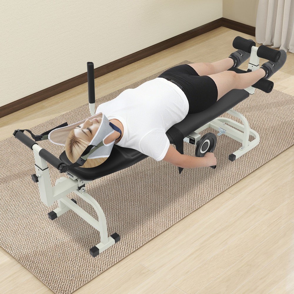 Cervical Stretcher Massage Bed, Full Body Traction Device 330lbs Capacity