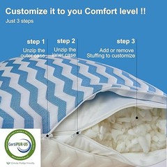 Pillows Queen Size for Bed – Adjustable Firm Pillow for Back Queen (Pack of 1)