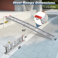 83″ Heavy Duty Motorcycle Loading Ramp – 480 lbs Capacity for Trucks & Trailers