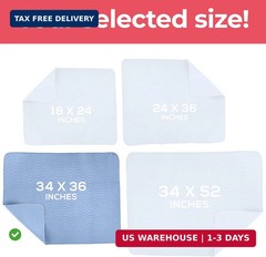 Utopia Bedding Washable Underpads 34″ x 36″ (Pack of 4), Waterproof Reusable Hea