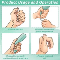 2 PCS Palm Protector Hand Carrot Finger Contracture Cushion Light Green