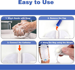 3 Pack Catheter Bags, Premium Easy-Tap Leg Bag Urinary Drainage Bag, 32 Oz with