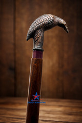 Solid Brass Bird Head Vintage Black Wooden Walking Stick Cane handmade Gift
