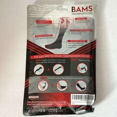 Bams Bamboo Compression Toeless Socks Black Lot Of 3 Plus Size (3XL) Open Toe