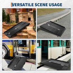 GRAVEE 2-6 FT Folding Aluminum Wheelchair Ramp Mobility Ramp 800 Lbs Non-Slip