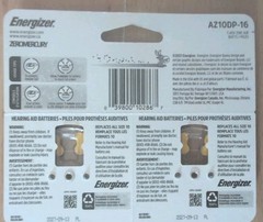 Energizer 16-Pack Size 10 Hearing Aid Batteries Exp 9/2027 NEW SEALED
