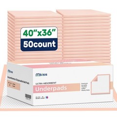 Extra Large Bed Pads with Adhesive Strips 40″ x 36″ 25 Count Super Absorbent Thi