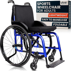 Vive Lightweight Foldable Wheelchair – Portable & Compact for Active Adults