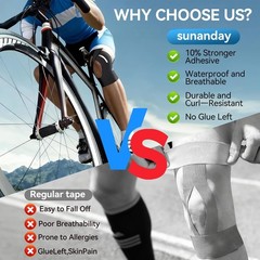 20 PCS Waterproof Kinesiology Tape for Shoulders/Knees,Precut Strips for Knee Pa