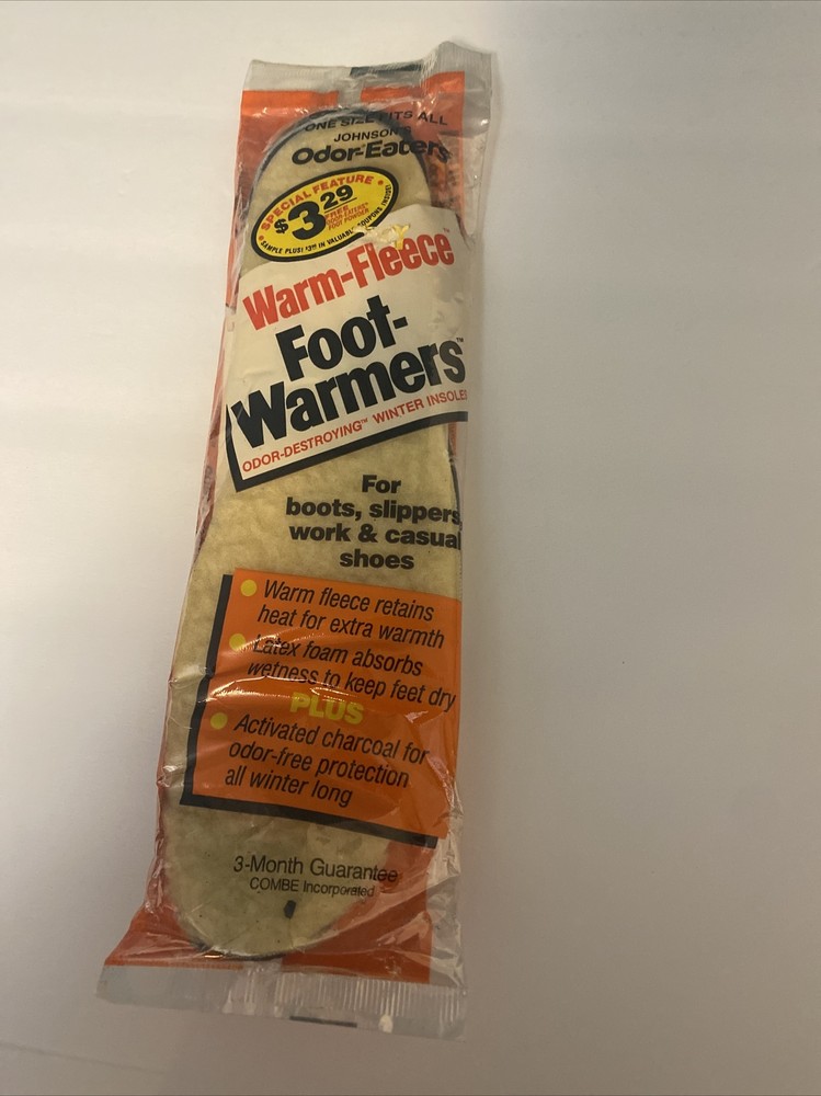 Odor Eaters Warm – Fleece Foot-Warmers Oder Destroying Winter Insoles Johnson’s