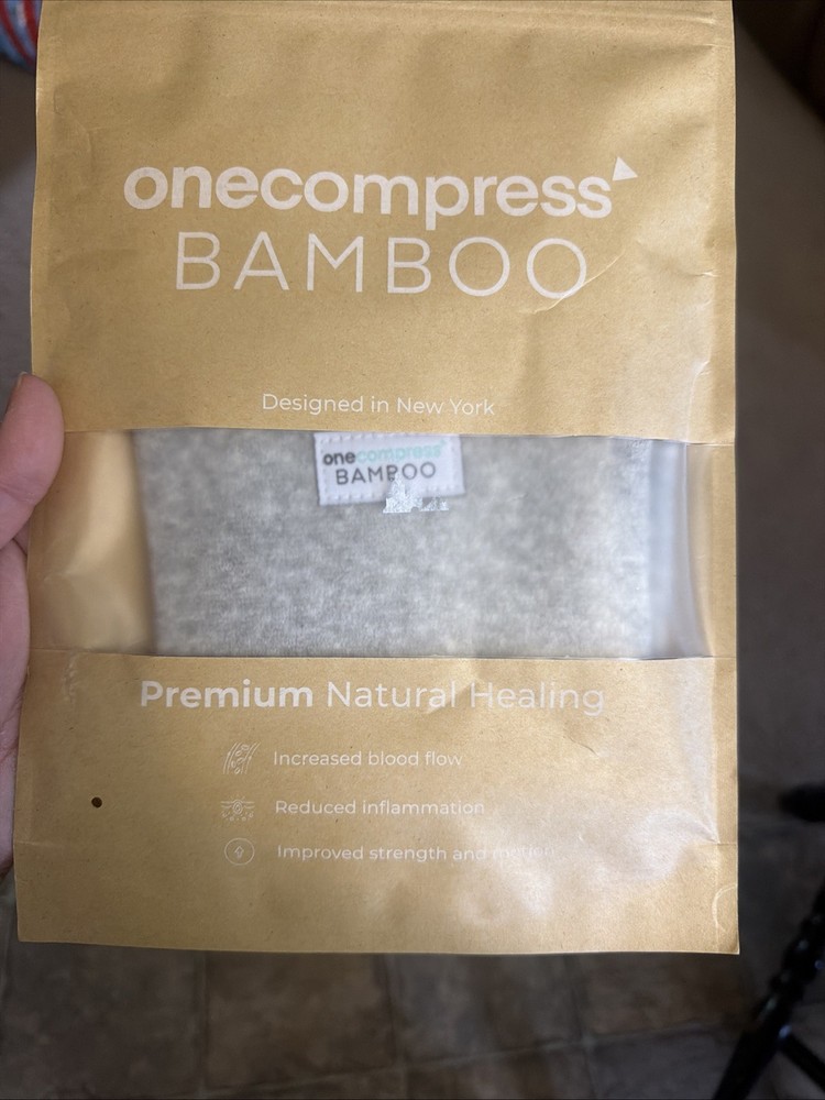 NEW One Compress Bamboo Premium Foot Sleeves Gray (pair) Small