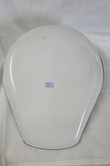 Vintage 1940s Cesco Columbian Made White Porcelain Enamel Metal Bed Pan