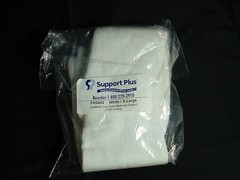 Support Plus CoolMax XL White Crew Sock Moderate Compression 3-Pack FH0442