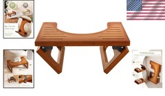 Bamboo Toilet Stool for Adults – 7 Inches Squat Step