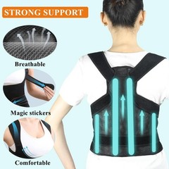 WEEOATAR Upper Back Support Posture Corrector Strap Trainer, S, Black