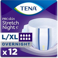 Large/Extra Large Tena ProSkin Overnight Adult Diapers for Women & Men 12 Count
