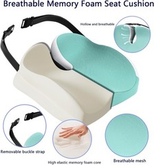Ergonomic Rectangular Seat Cushion for Tailbone Pain Relief and Comfort