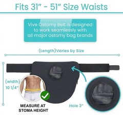 Ostomy Belt for Men & Women – Adjustable Belt for Colostomy, Ileostomy, Urostomy