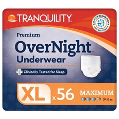Premium Overnight Disposable Absorbent Underwear – XL, 48-66″ Waist, Max Absorbe