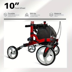 Unlicon Heavy Duty Upright Walker Medical Aluminum Rollator for Seniors